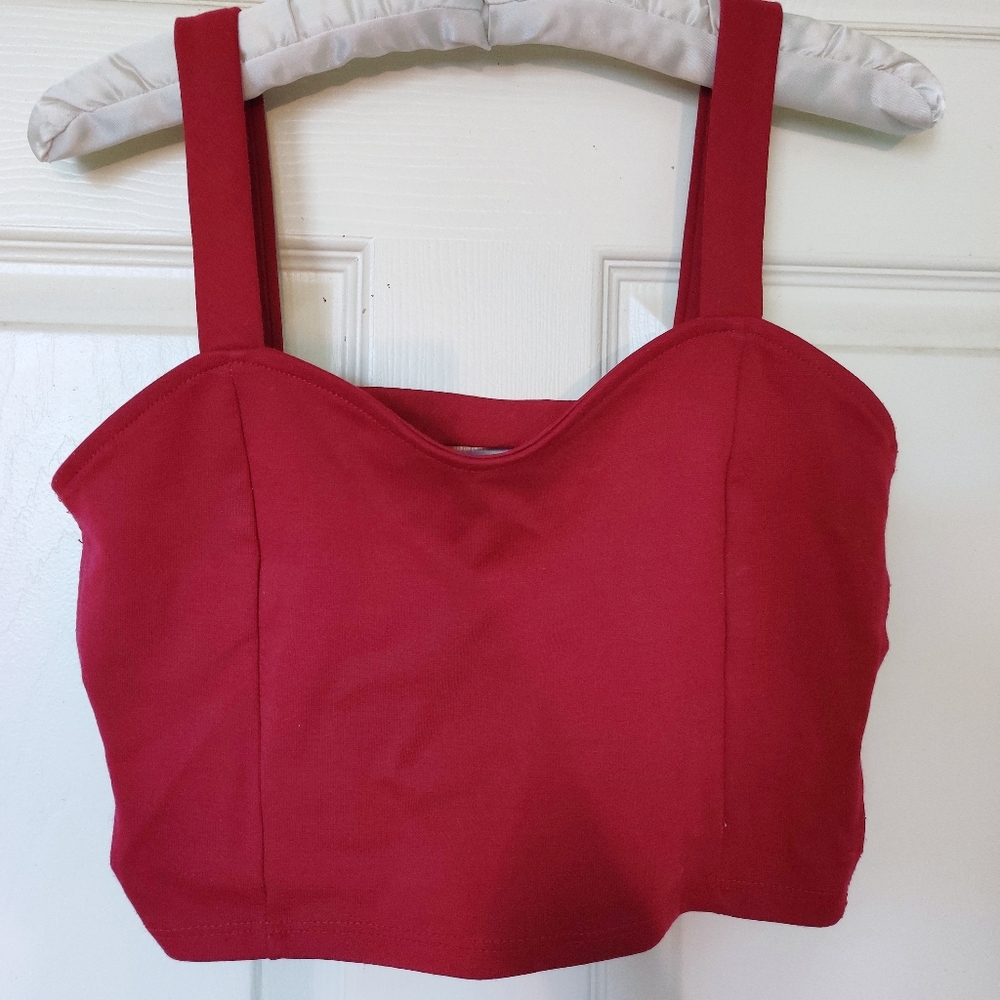 Foreign Exchange Crop Top with Caged Back
